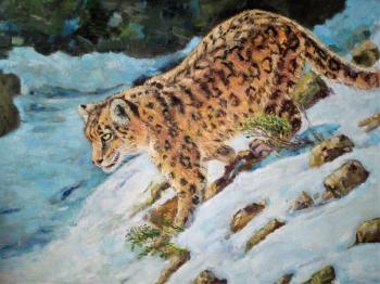 Snow leopard (Snow Leopard Painting). Schedrinova Tatyana