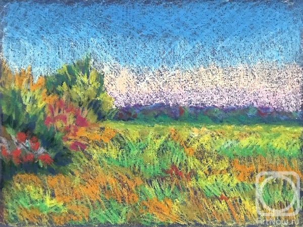 Lukaneva Larissa. 466 (Sketch of a flowering field)