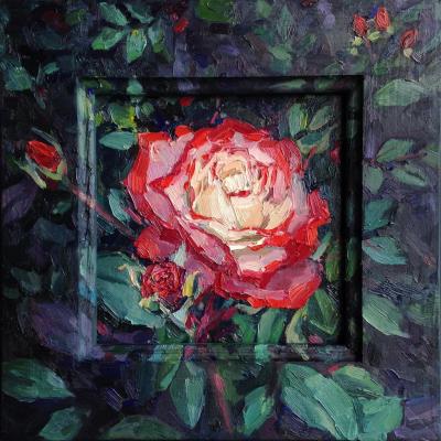 Mysterious rose (Painting In A Baguette). Rohlina Polina