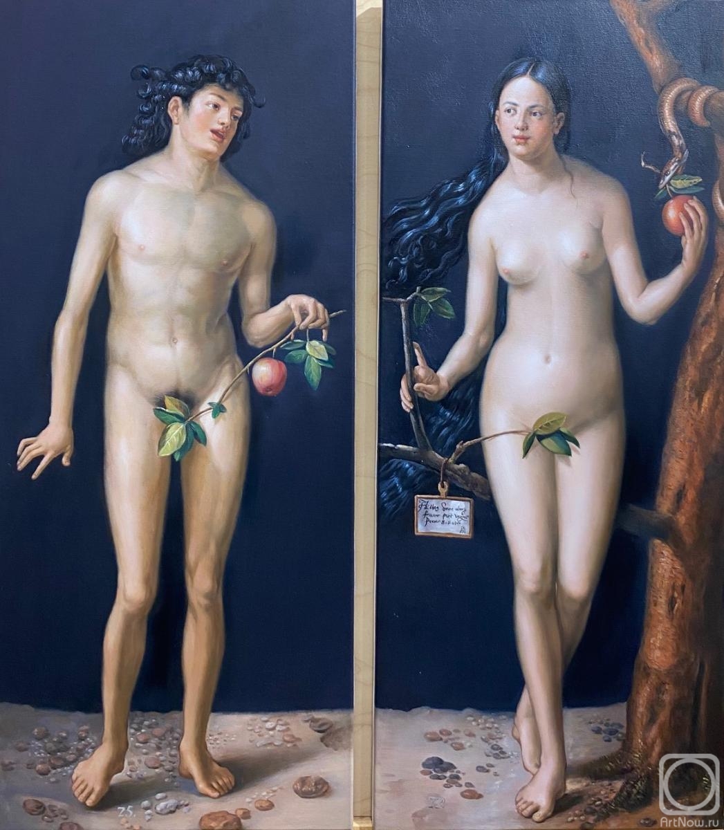 Kamskij Savelij. Copy of Albrecht Durer's diptych. Adam and Eve