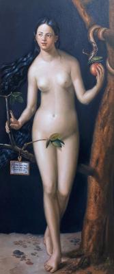 Copy of Albrecht Durer's painting. Eve (The Apple Of Eve). Kamskij Savelij