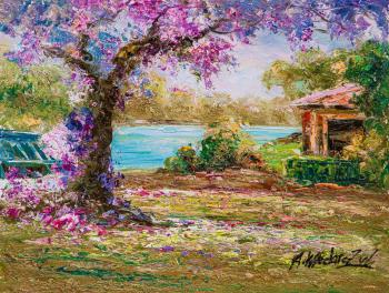 Under the shade of a blossoming cherry (Under The Canopy Of A Tree). Vlodarchik Andjei