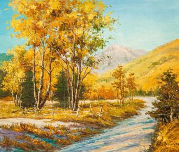 Golden autumn in the mountains. Sharabarin Andrey