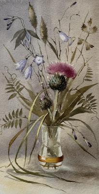 A bouquet with thistle. Muldasheva Marina