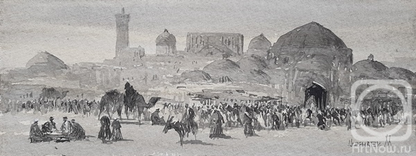 Mukhamedov Ulugbek. At the trade dome in Bukhara