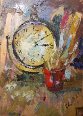 Study with a clock (Interior Clock). Perfileva Marina