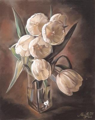 White tulips. Mahnach Valeriya