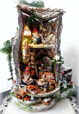 Gnomes in the winter house