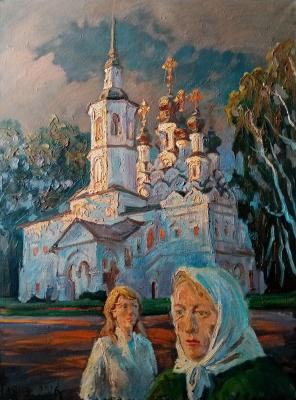 Veliky Ustyug, Church of the Ascension, sunset after a thunderstorm (Domes Of The Church). Dobrovolskaya Gayane