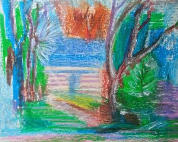Autumn sketch 1 (Landscape With Wax Crayons). Sevostyanova Liza