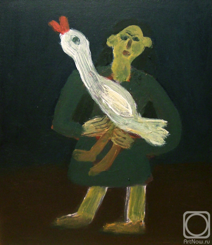 Jelnov Nikolay. Girl with a goose