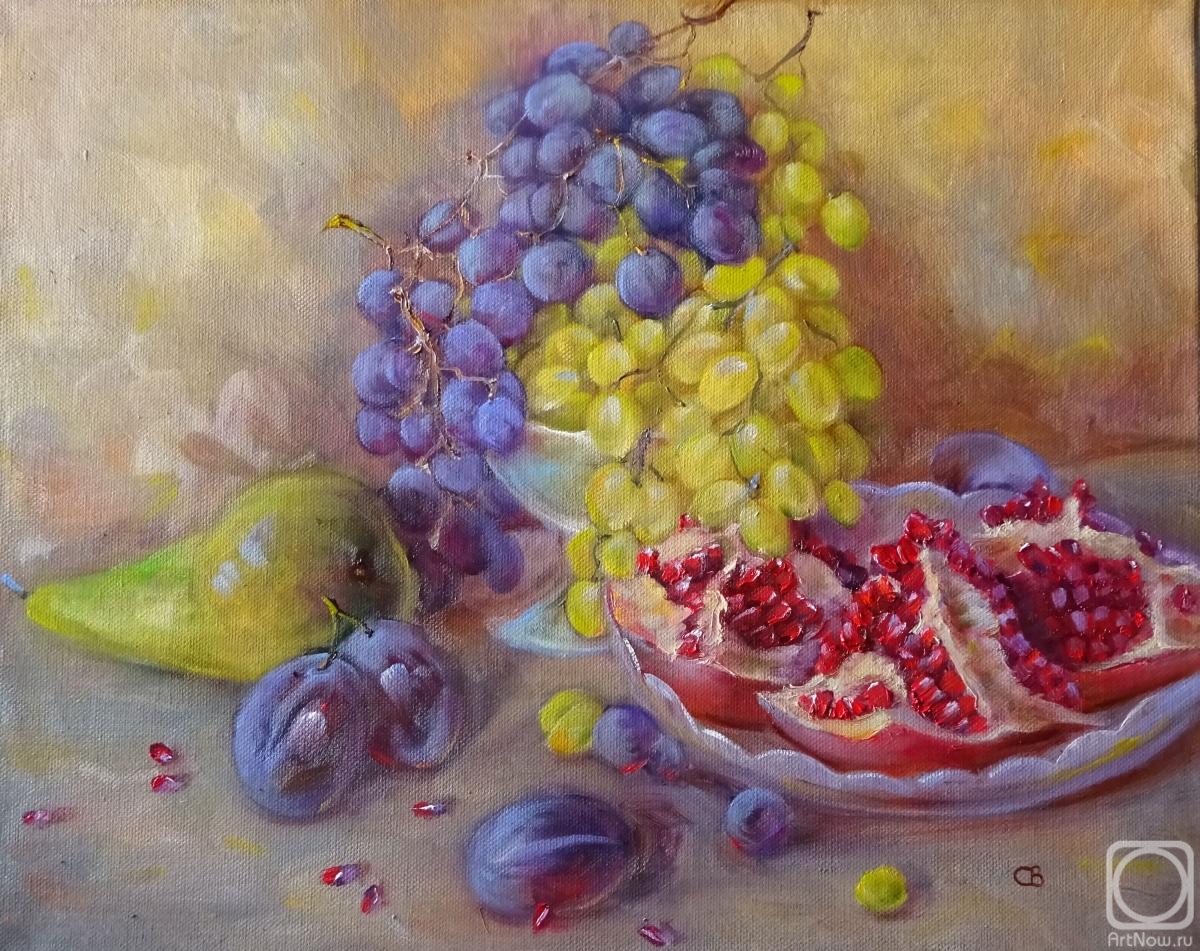 Razumova Svetlana. Still life with pomegranate