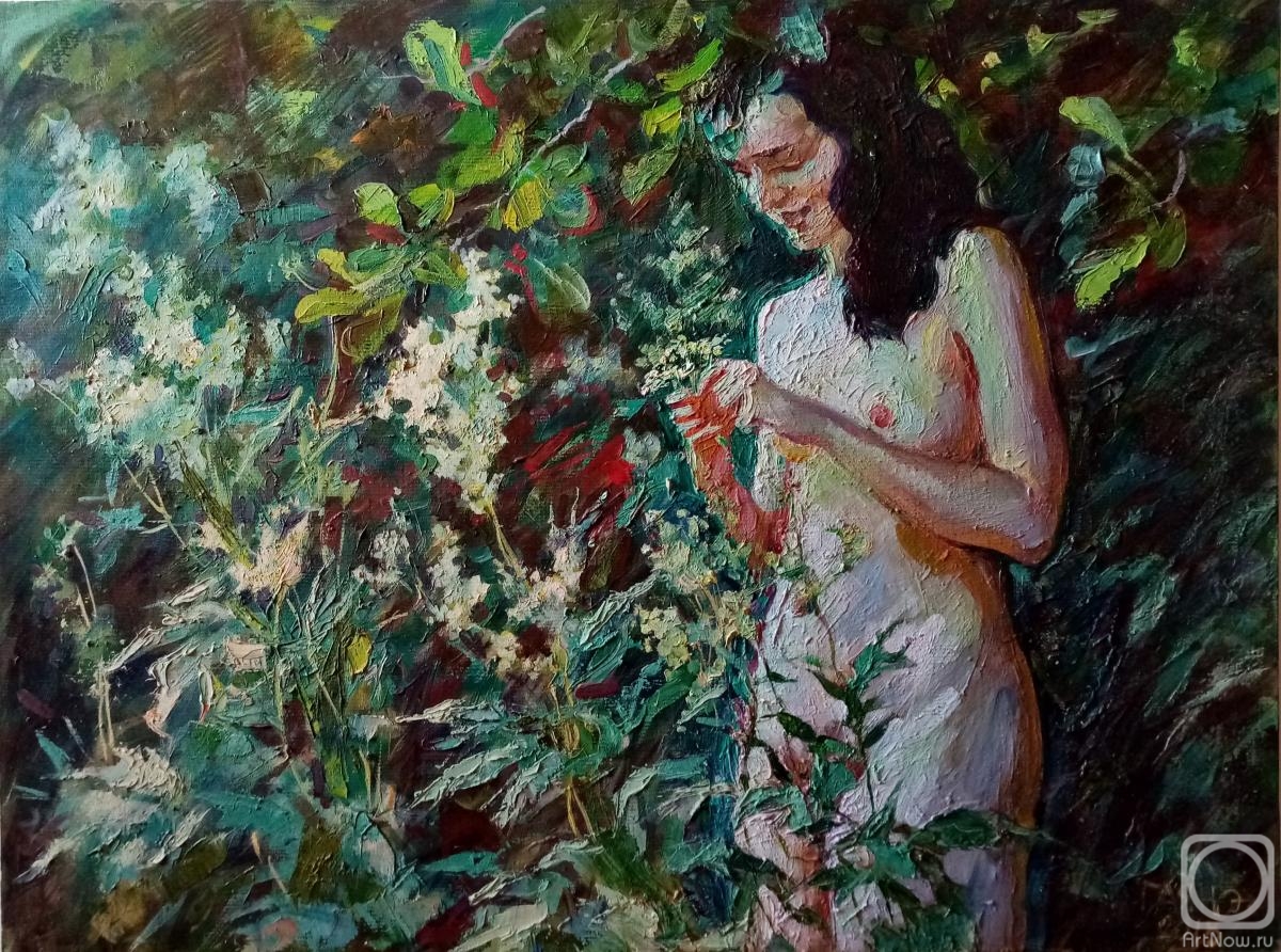 Dobrovolskaya Gayane. The girl in the flowers of meadowsweet