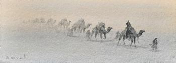 Caravan in the desert (Desert Road). Mukhamedov Ulugbek