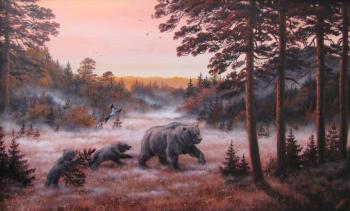 Morning with cubs (Bear Cubs). Golovnin Andrey