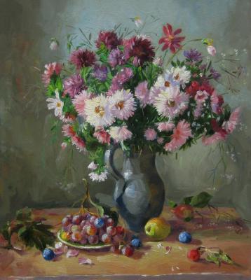 Asters and grapes
