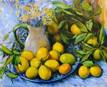 Still life with lemons (Oil Sketch From Nature). Simonova Olga