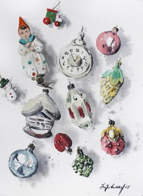 Christmas toys. Petrovskaya Irina