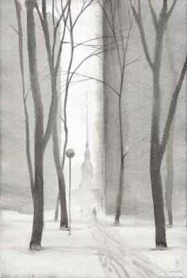 Between trees and houses. Eldeukov Oleg