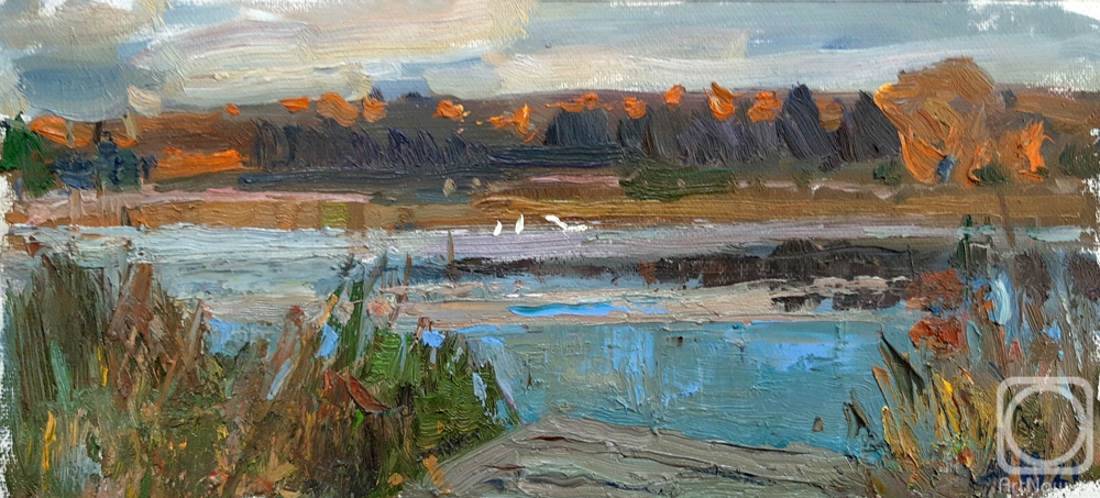 Zhukova Juliya. Late evening on the lake