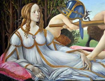 Venus and Mars. A copy of painting by Sandro Botticelli (). Zhukoff Fedor