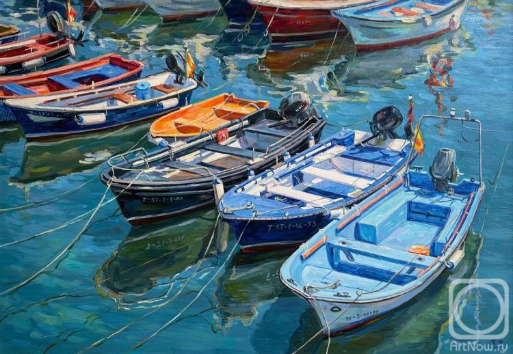 Filippova Ksenia. Fishing boats of Castro Urdiales (from the series "Spanish boats")