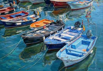 Filippova Ksenia Igorevna. Fishing boats of Castro Urdiales (from the series "Spanish boats")