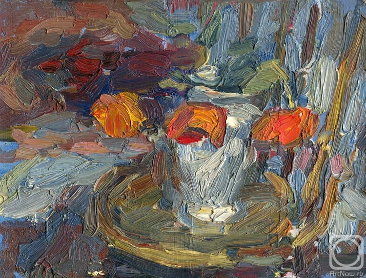 Yudaev-Racei Yuri. Poppies in the Porcelain Vase