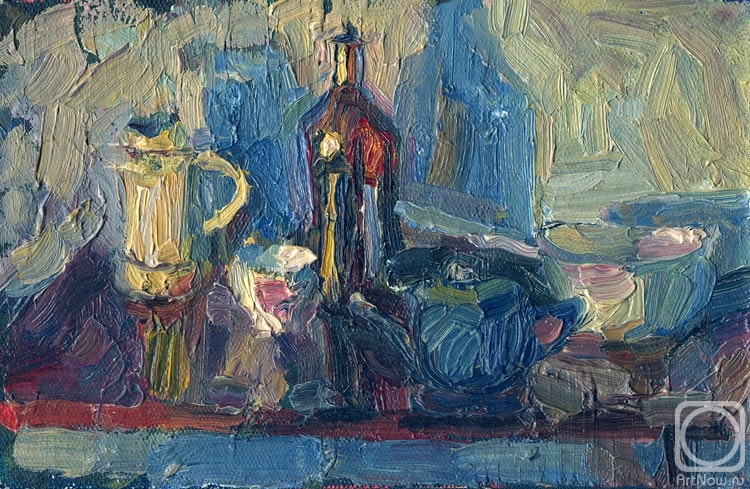 Yudaev-Racei Yuri. Still Life with the Blue Tea-pot