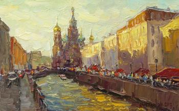 Golden Evening (Golden Bridge). Vikov Andrej