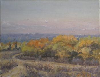 In the autumn haze (Landscape Russian Field). Charova Natali