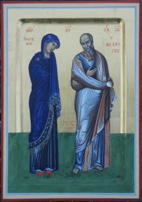 The Mother of God and John the Theologian, icon, Poganovo, apostle, Theotokos. Bulashov Mikhail
