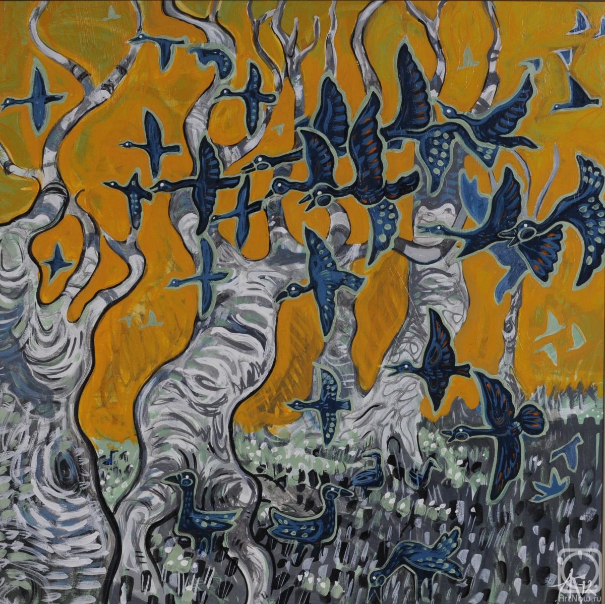 Kalyakin Alexey. Birds in the trees