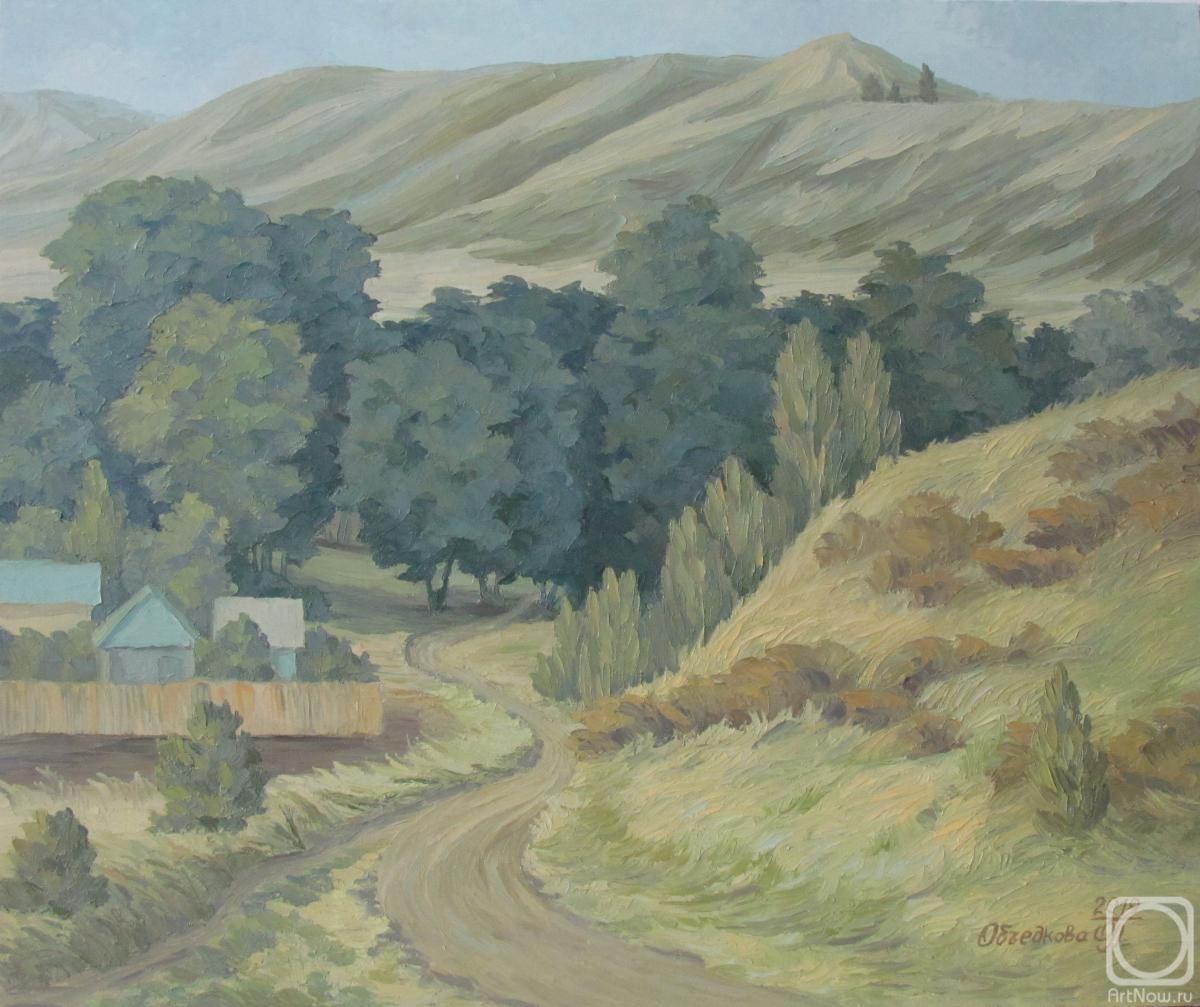 Ob Olga. Landscape with mountain and trees
