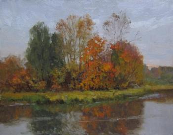 October. Evening on the Yauza River. Chertov Sergey