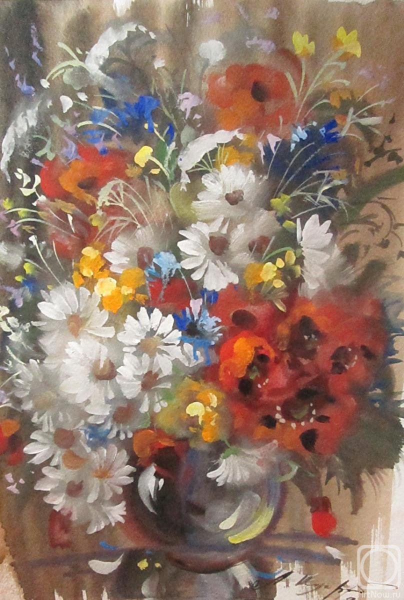 Schubert Albina. Poppies, daisies, cornflowers