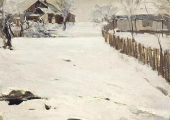 The first snow. Belaya River. Filippenko Pyotr