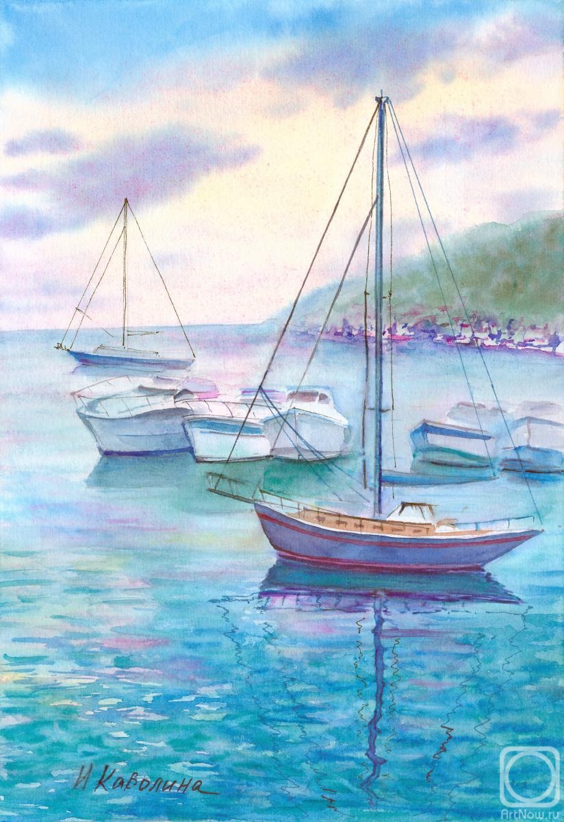 Kavolina Natalya. A212. Yachts in the bay