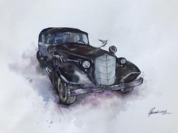 Retro car (Painting In Retro Style). Bunkevich Yuliya