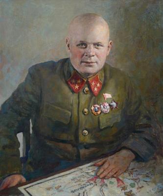 Portrait of the commander of the 10th Army, Lieutenant General F.I. Golikov