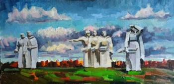 Bogatyrskaya outpost in Dubosekovo. Glory to the heroes (central part of the triptych) (). Silaeva Nina