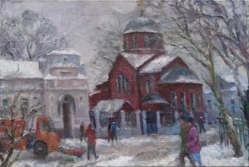 Novokuznetskaya Street (Cathedral of the Intercession of the Blessed Virgin Mary) (Painting The Streets Of Moscow). Kalmykova Yulia