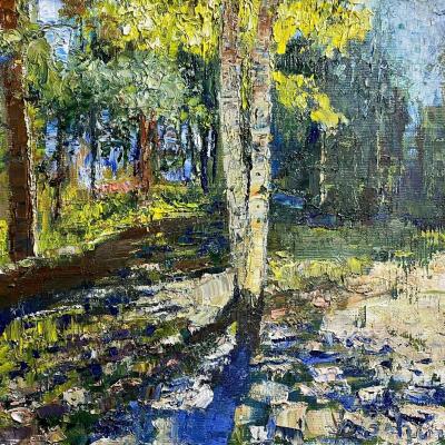 In the shade of birches. Voloshin Nikita