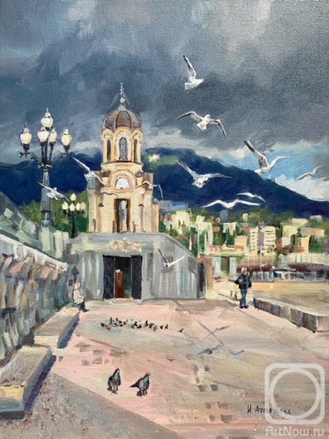 Ageeva-Usova Irina. Landscape with chapel