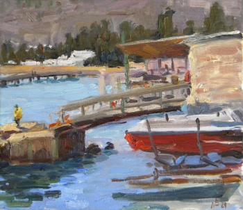 The pier. Boats. Charova Natali