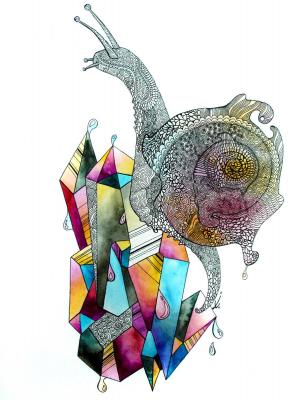 Snail and Crystal