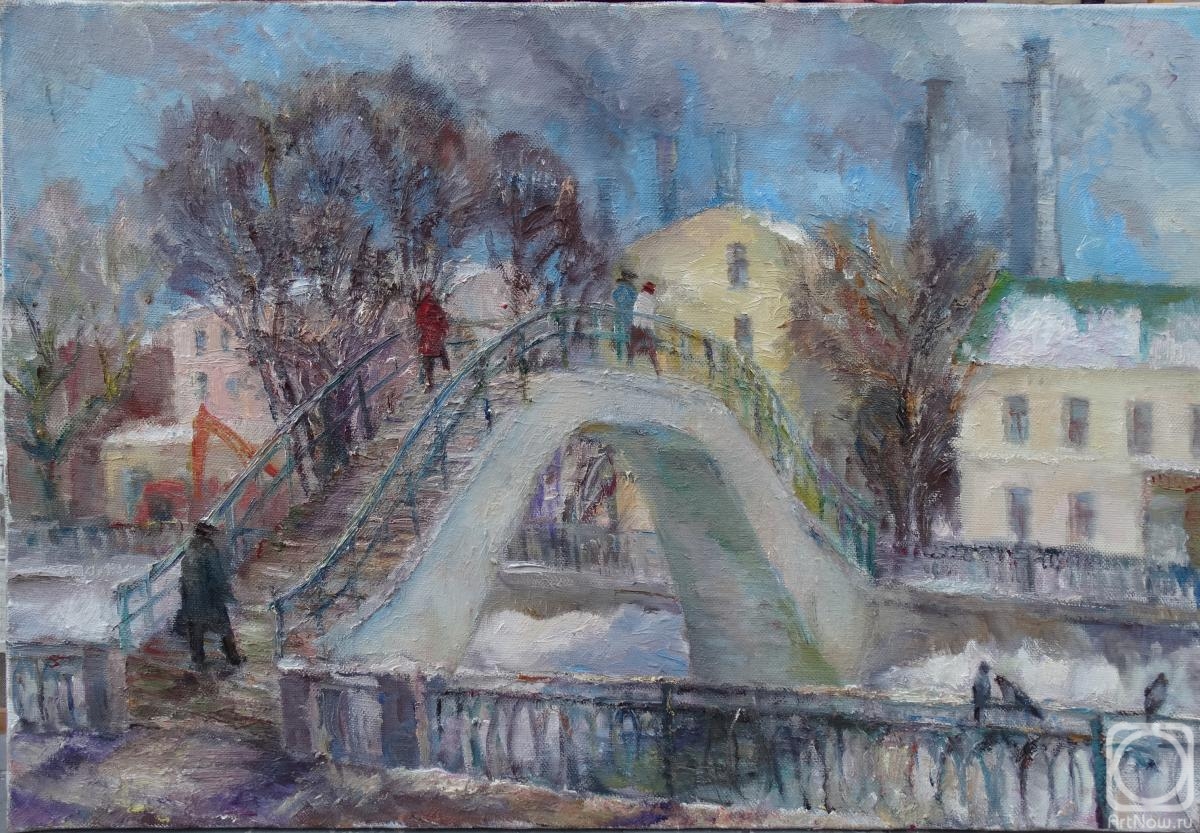 Kalmykova Yulia. Humpback Bridge. Sadovnicheskaya Embankment in Moscow