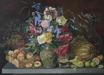 Flowers and fruits (copy of the painting by I.F. Khrutsky)