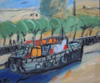 Old tugboat on the Neva River. Spiridonova Tatiana