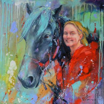 Girl and Horse (Horse Art). Moiseyeva Liana